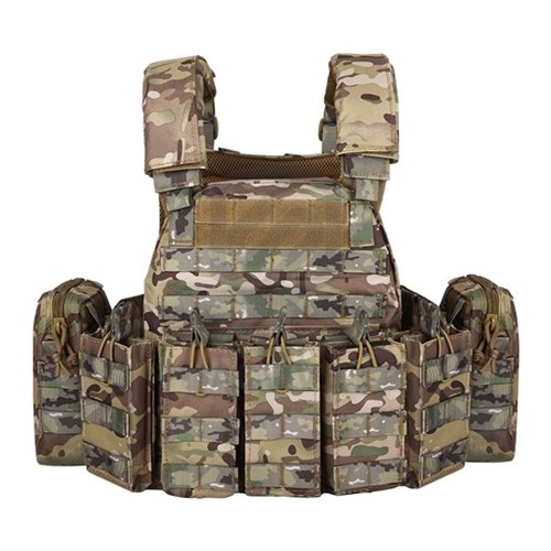 Жилет ТАКТИЧЕСКИЙ plate carrier с подсумками molle VT-6031 мультикам - фото 10428