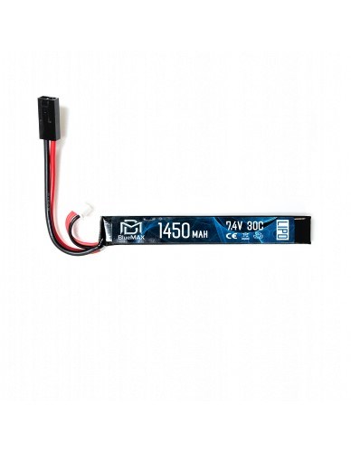 Аккум BlueMAX 7.4V 1450mAh AK-тип (Li-Po) 20C mini  115*15*13 2516