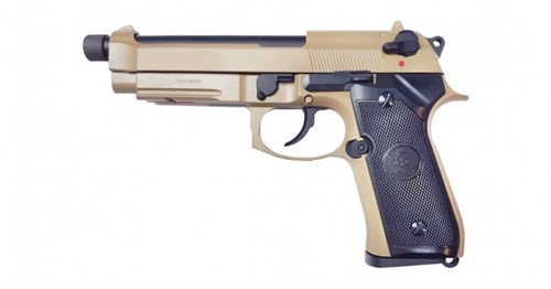 Пистолет пневм. KJW M9 A1, TAN, рельса, ствол с резьбой 3359 - фото 12980