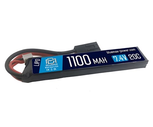 Аккумулятор BlueMAX 7.4V Lipo 1100mAh 20C stick (10x21x102) 3544 - фото 13709