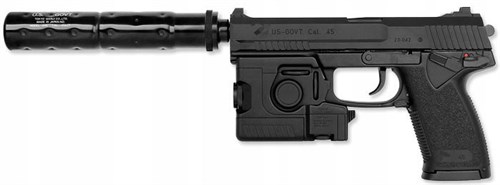 Пистолет TOKYO MARUI MK-23 SOCOM GNB, такт.фонарь,кейс, модератор 3990