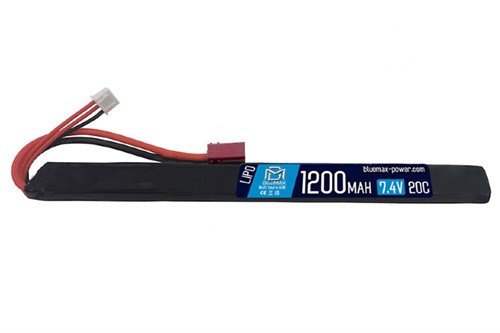 Аккум. BlueMAX 7.4V LiPo 1200mAh 20C AK Т-разъем 4344 - фото 15229
