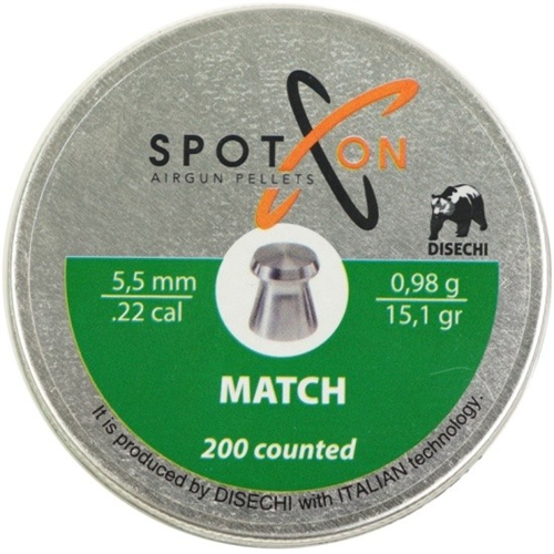 Пуля пневм. SPOTON Match 5,5 мм, 0,98 гр. (200 шт) 3873 - фото 15340