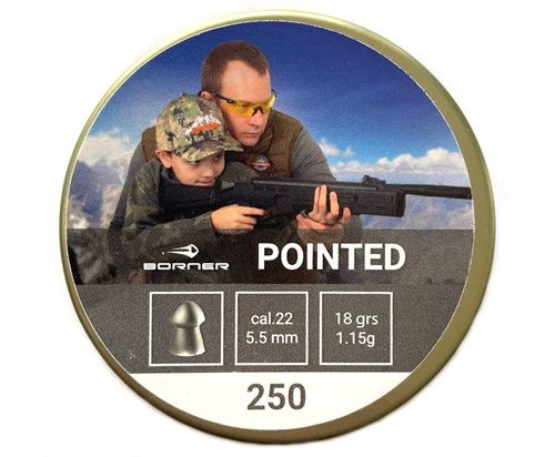 Пуля пневм. Borner "Pointed",  5,5 (250 шт.) 1,15 гр. 4463