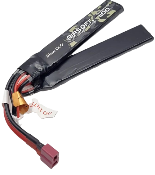 Аккум 7.4V 1100mAh 25C CQB Li-Po (Gens Ace) Т-разъем 4610