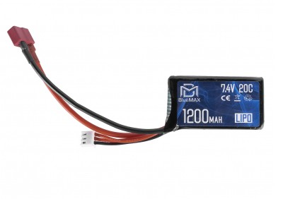 Аккум. BlueMAX 7.4V 1200mah 20C mini 57*31*20 Li-Po Т-разъем 4600