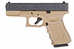 Пистолет пневм. WE GLOCK-19 gen3, металл слайд TAN 4712