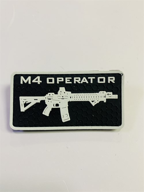 Шеврон M4 operator ПВХ черный - фото 6715