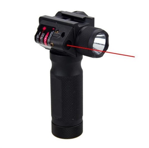 ФОНАРИК С ЛЦУ И РУКОЯТЬЮ CREE LED Flashlight Red Laser - фото 9022