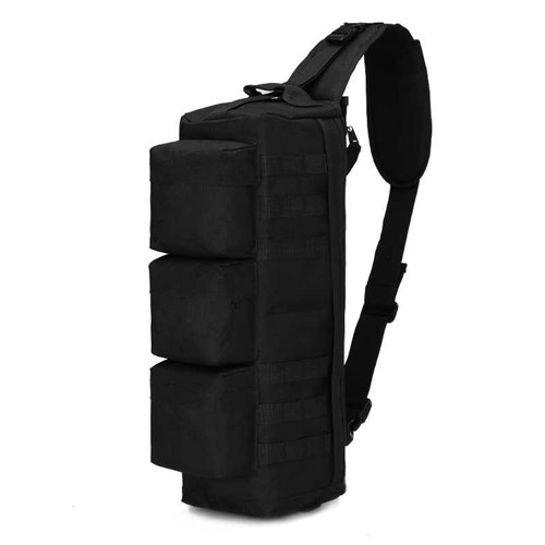 СУМКА НАПЛЕЧНАЯ Tactical Go Pack Camping Military (600D) Black - фото 9617
