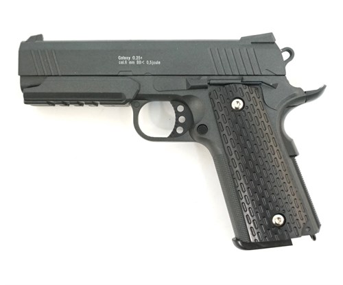 Пистолет спринг Colt 1911 Galaxy G.25+ с кобурой - фото 9646