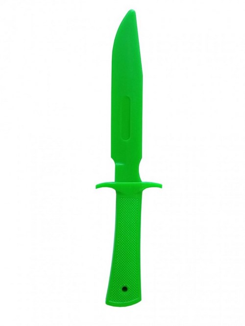 Нож ТРЕНИРОВОЧНЫЙ односторонний твердый -2Т Зеленый - фото 9898