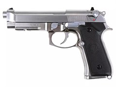 Пистолет пневм. WE BERETTA M9A1 new, хром, металл, рельса 2552