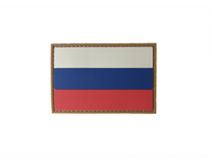 Шеврон Флаг Россия ПВХ 5*7 см кант койот 2747