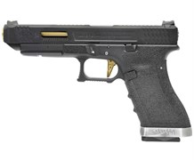 Пистолет WE GLOCK-34 G-Force чер рамка/ слайд, позол ствол 3247