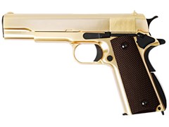 Пистолет пневм. WE COLT M1911А1, металл, золоченый 3241