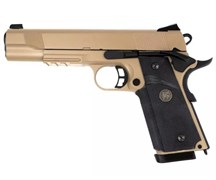 Пистолет пневм. KJW COLT M1911 M.E.U. грин-газ, TAN, металл, KP-07 3984