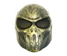 МАСКА с сетчатыми очками PUNISHER Gold-Black 4451