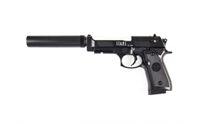 Страйкбольный пистолет C.19+ спринговый с глушителем (Shantou)
