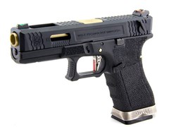 Пистолет WE GLOCK-18 G-Force, авт, чер рамка, чер. слайд, зол ствол 1949