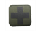 Шеврон Крест черный медика , фон олива PVC - фото 10492