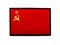 Шеврон ПВХ с велкро "Флаг СССР" 90х60 красный на черном - фото 11037