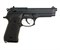 Пистолет пенвм. WE BERETTA M92F, CO2, черный, металл 3307