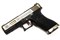 Пистолет WE GLOCK-17 G-Force металл слайд, чер рамка, хром слайд, золоченый ствол - фото 9420